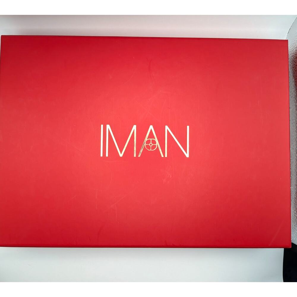 IMAN Wallet Wristlet & Fringed Scarf Women RED Gift Set NEW